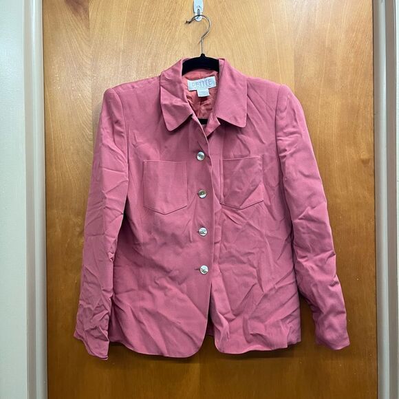 Petite Sophisticate Rose silk Blazer - Picture 1 of 4